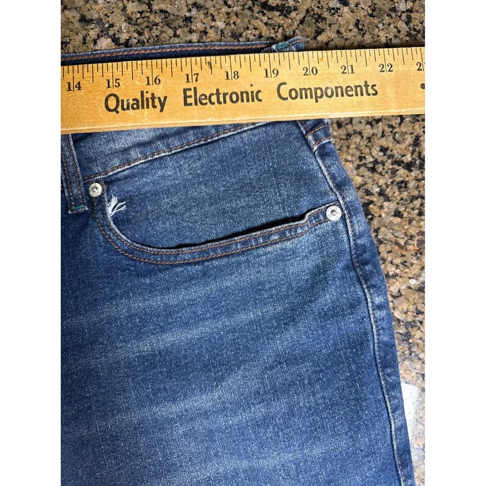 True Religion Rocco Relaxed Skinny Jeans Mens 38 Medium Wash Teal Stitching